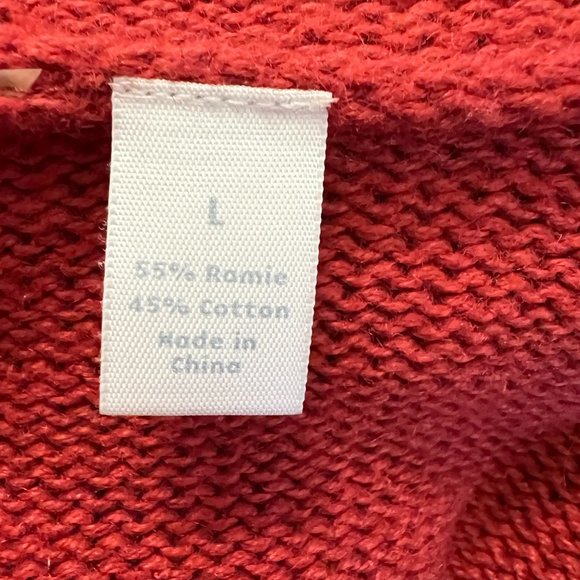 Zip up knit cardigan coral sweater with hood - Picture 4 of 4